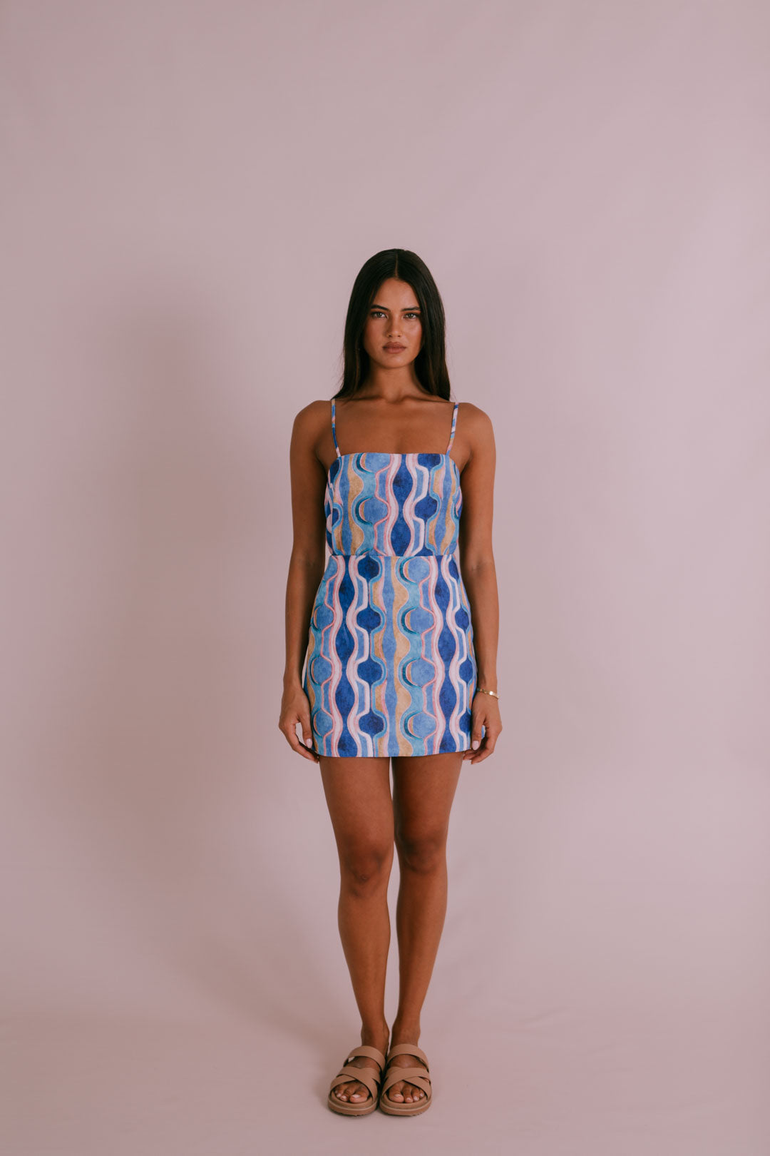 Rhodes Mini Skirt - Greece Print