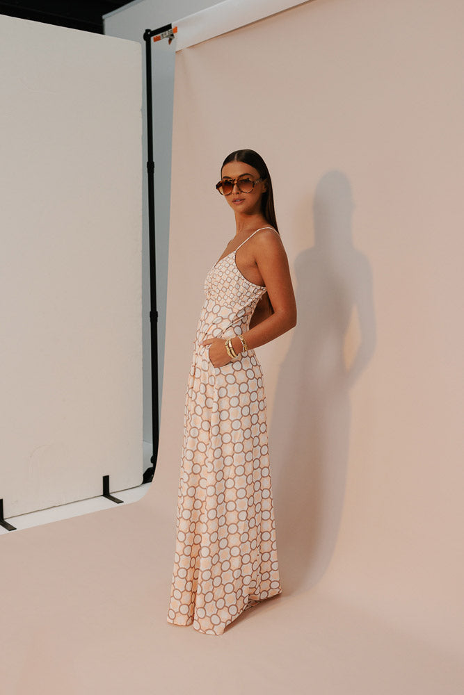 Aries Maxi Dress - Sienna Tile Print