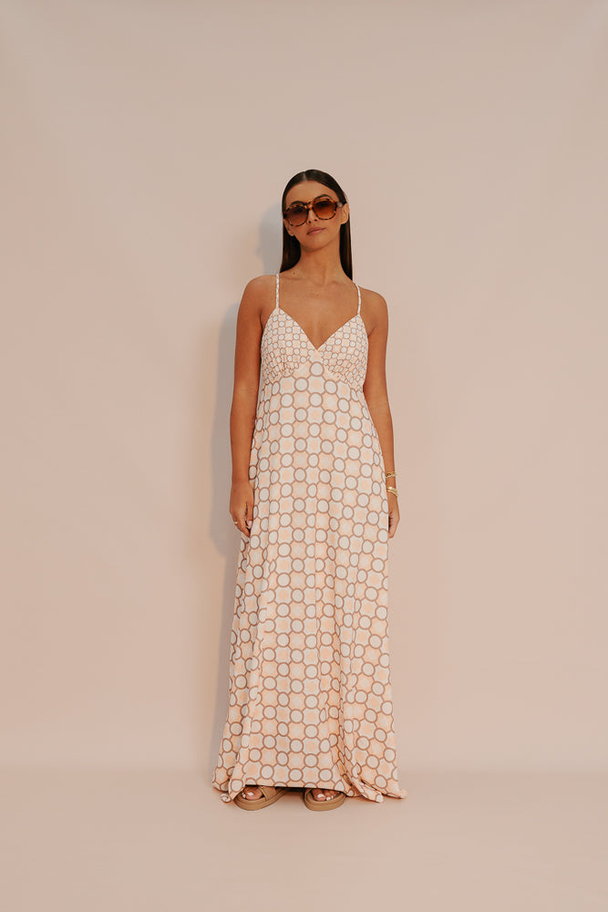 Aries Maxi Dress - Sienna Tile Print