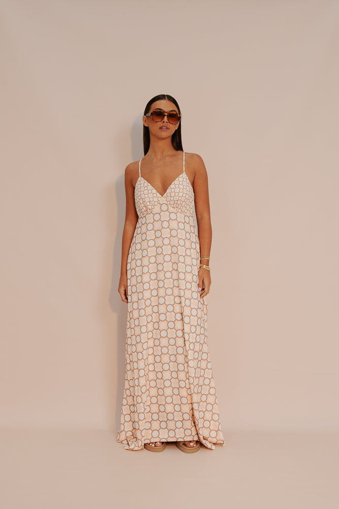Aries Maxi Dress - Sienna Tile Print