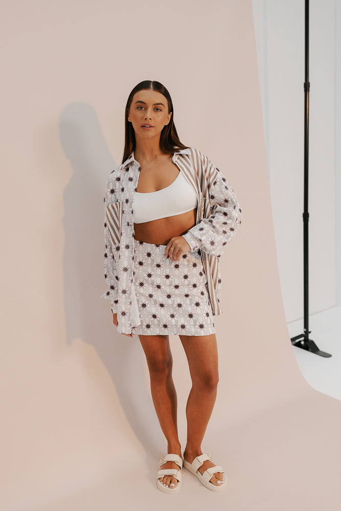 Heron Shirt - Sable Print