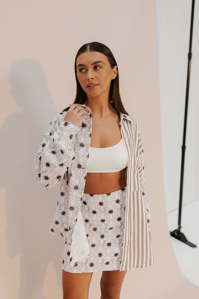 Heron Shirt - Sable Print