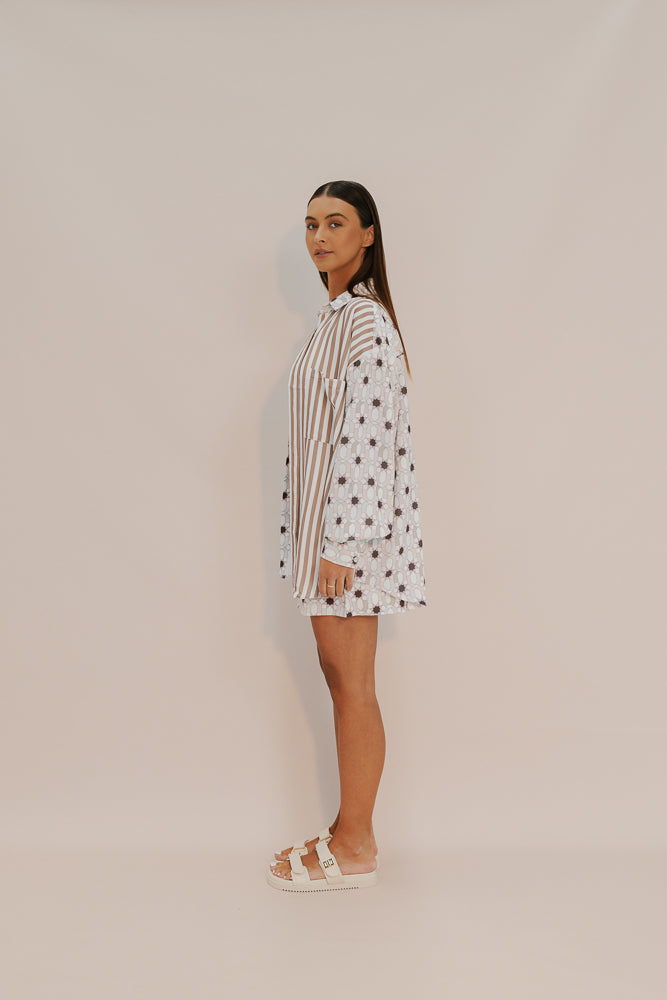 Heron Shirt - Sable Print