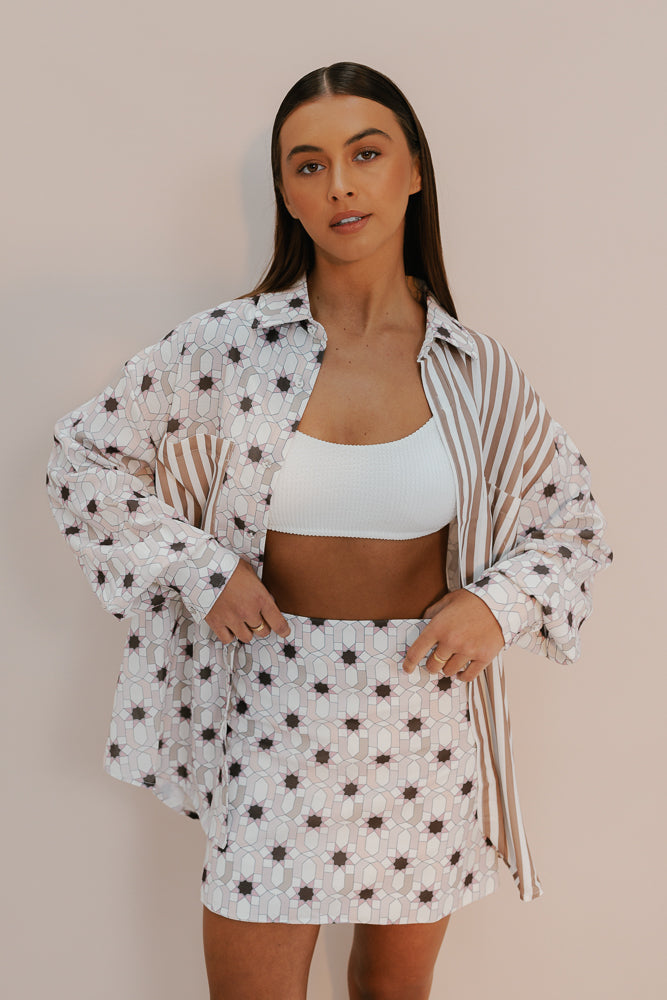 Heron Shirt - Sable Print