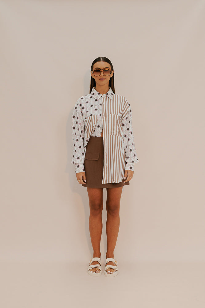 Lark Mini Skirt - Chocolate