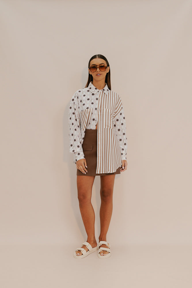 Lark Mini Skirt - Chocolate