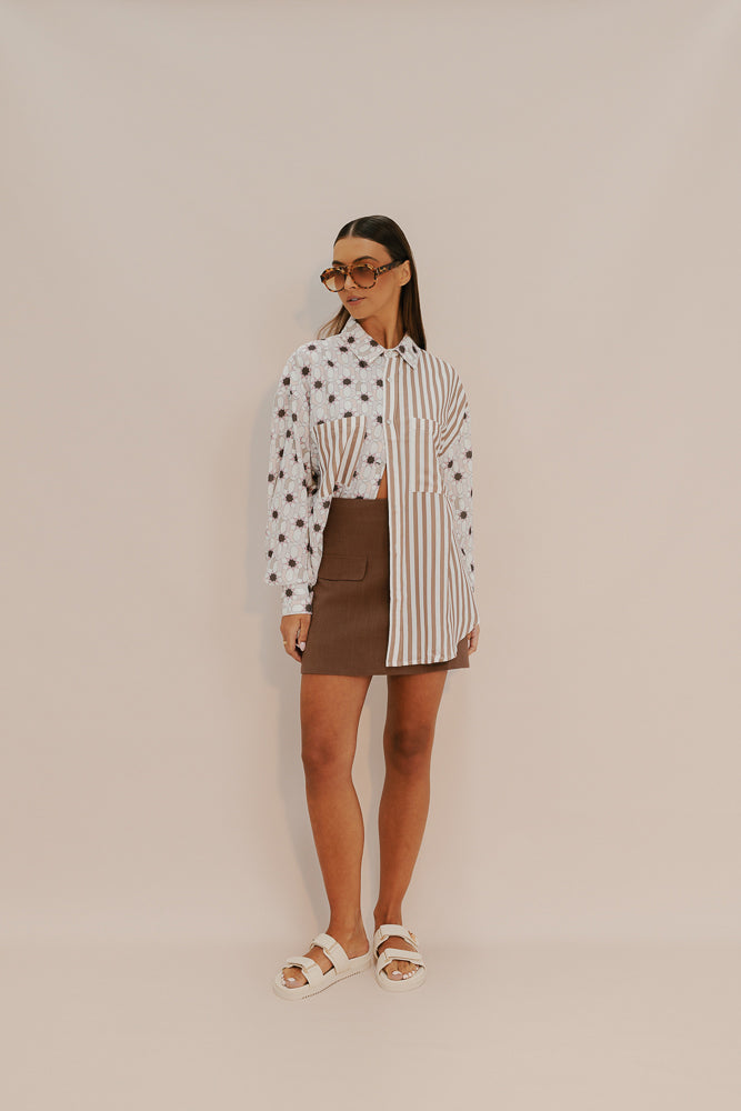 Lark Mini Skirt - Chocolate