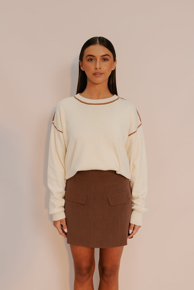 Lark Mini Skirt - Chocolate