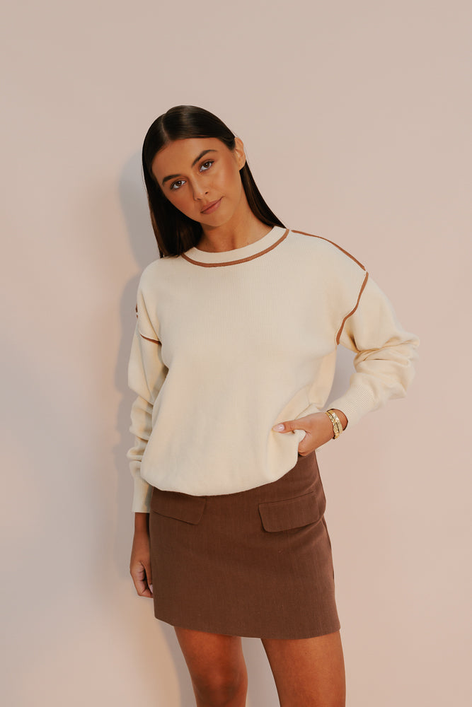 Lark Mini Skirt - Chocolate
