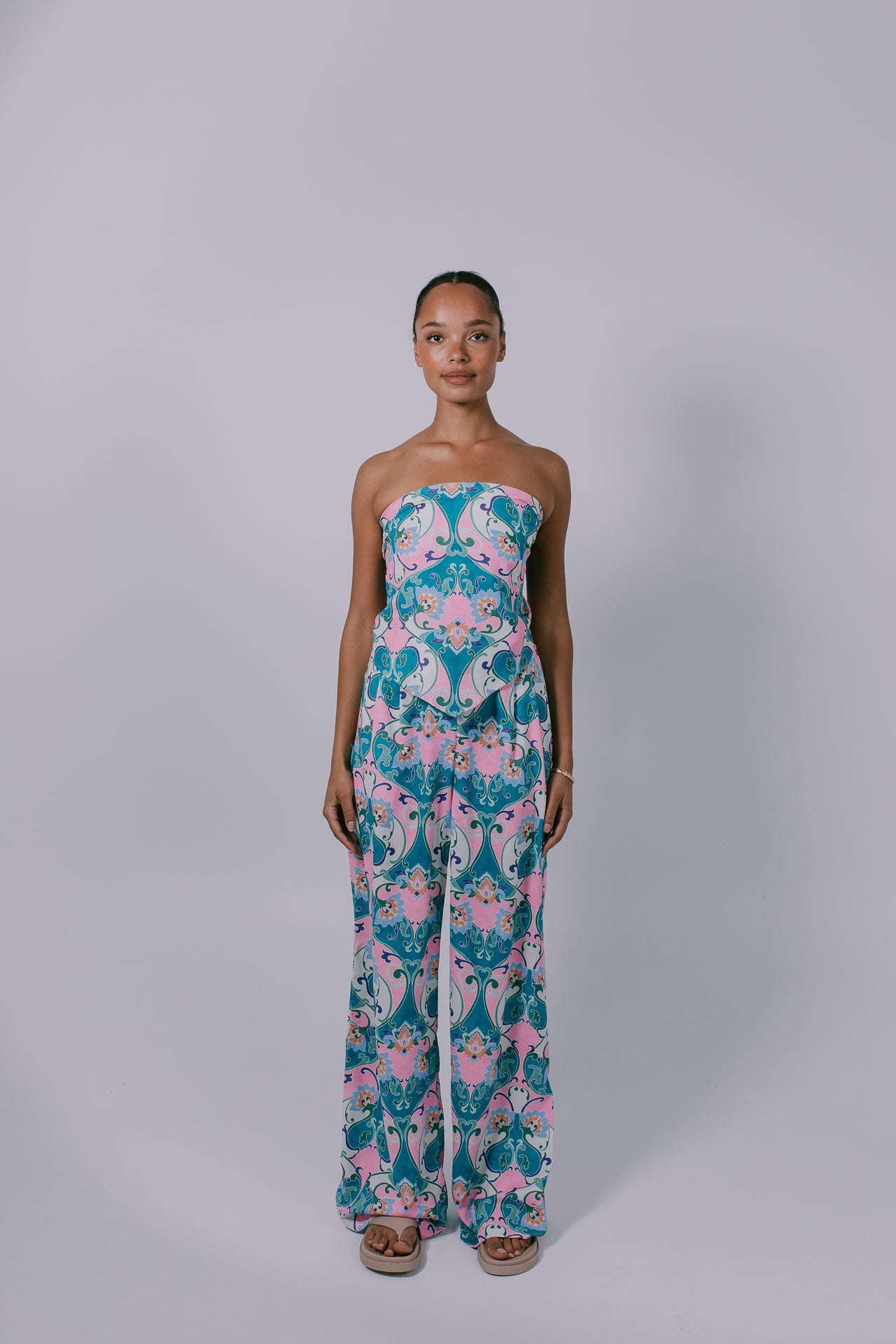 Xyra Scarf Top - Charm Print