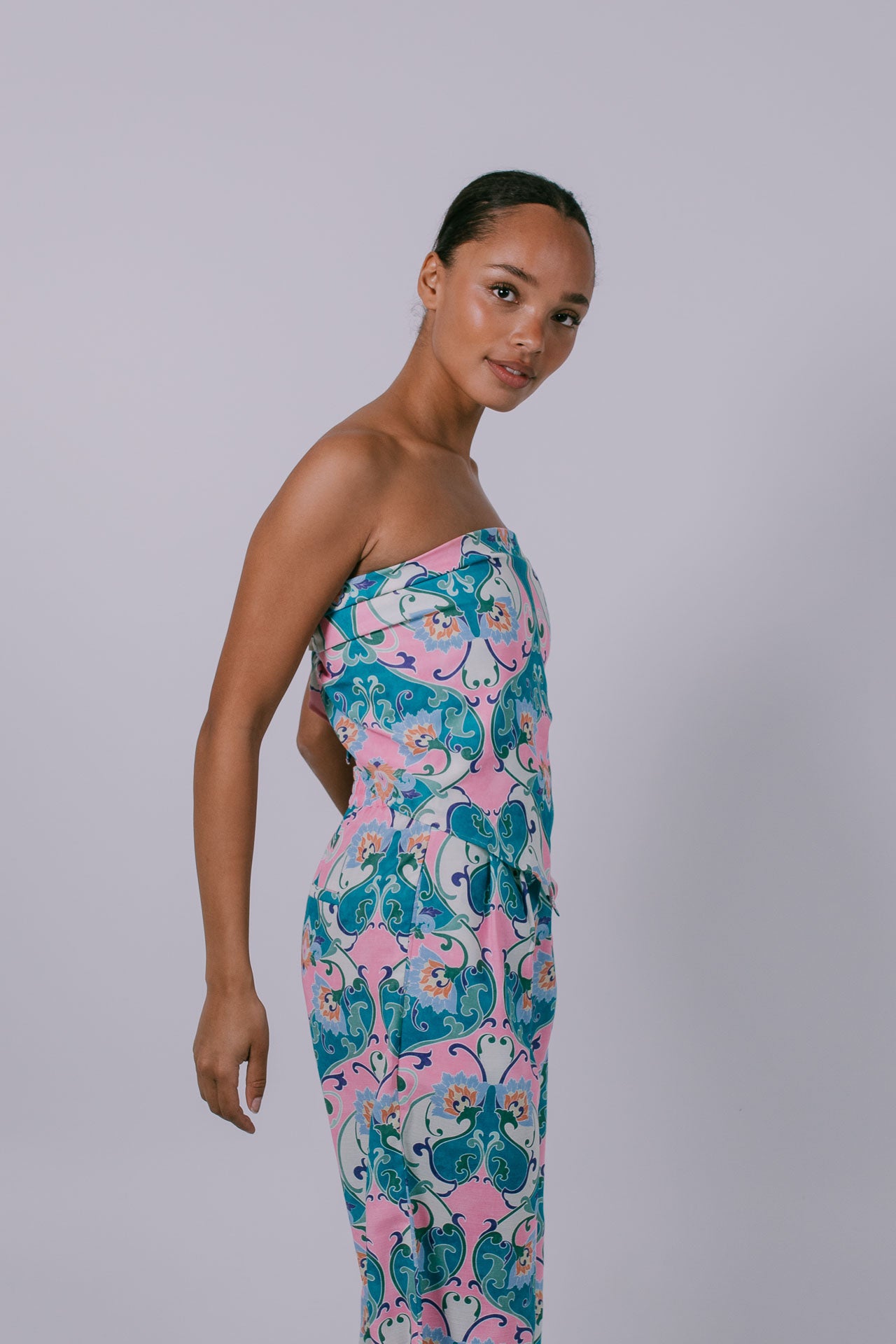 Xyra Scarf Top - Charm Print
