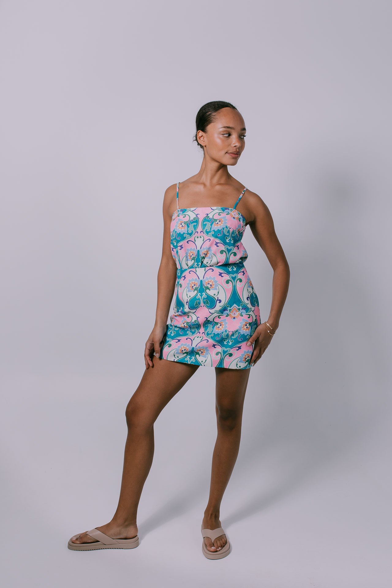Rhodes Mini Skirt - Charm Print
