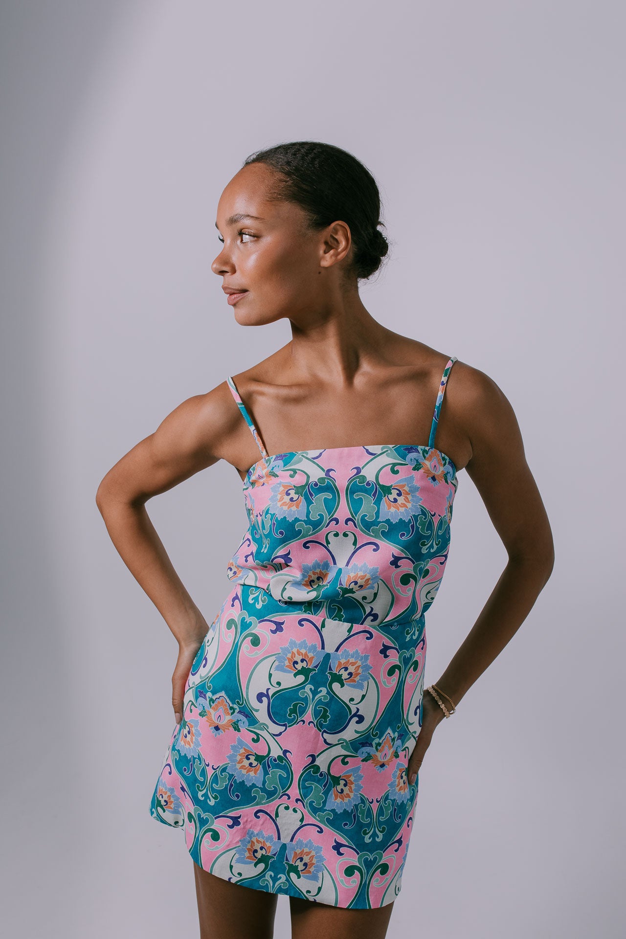 Rhodes Mini Skirt - Charm Print