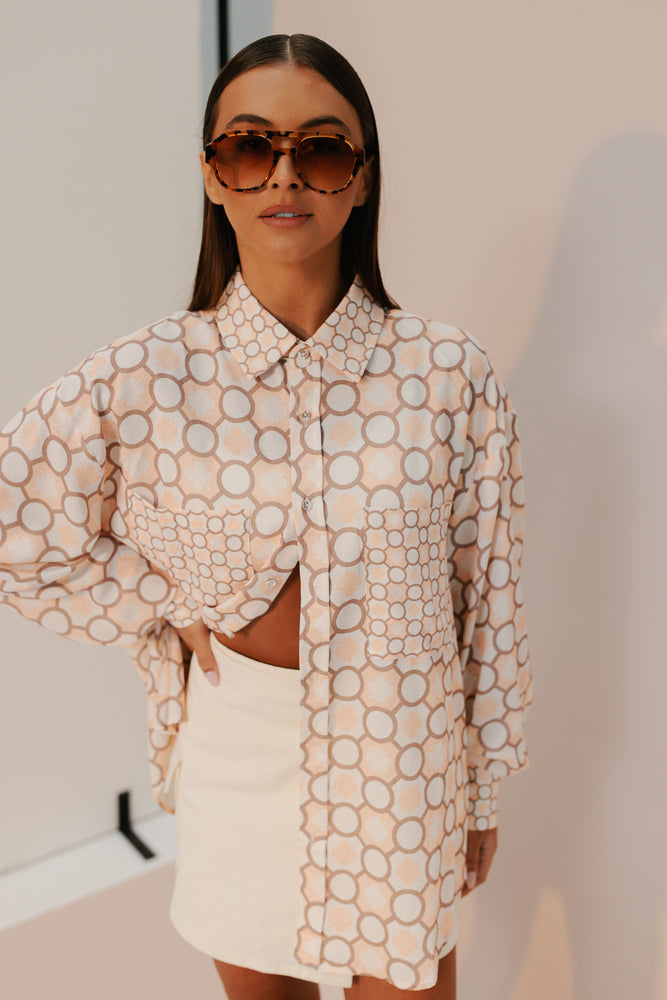 Pisces Shirt - Sienna Tile Print