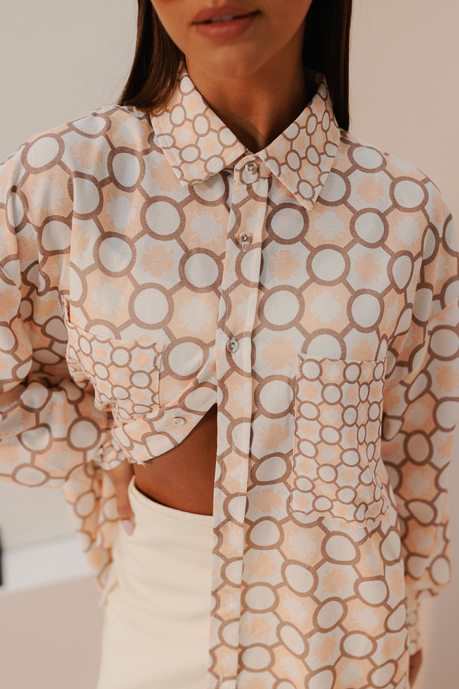 Pisces Shirt - Sienna Tile Print
