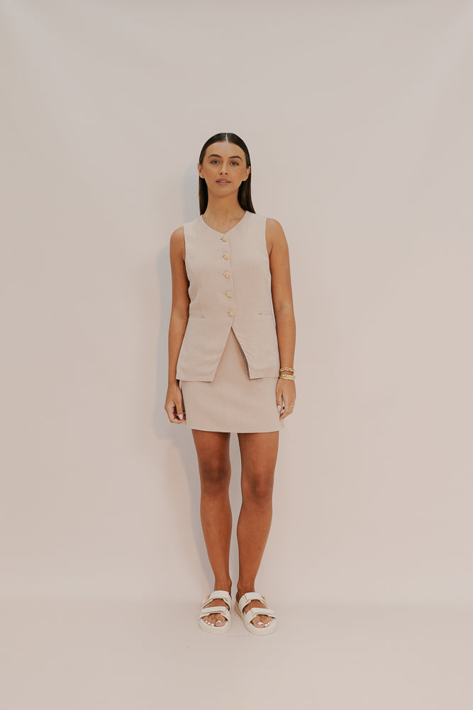 Lark Mini Skirt - Sand