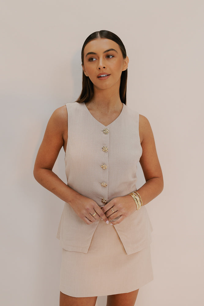 Lark Mini Skirt - Sand