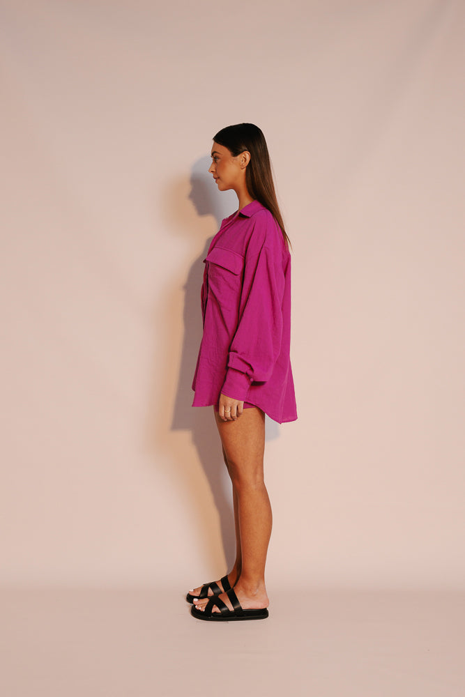 Rosette Shirt - Magenta