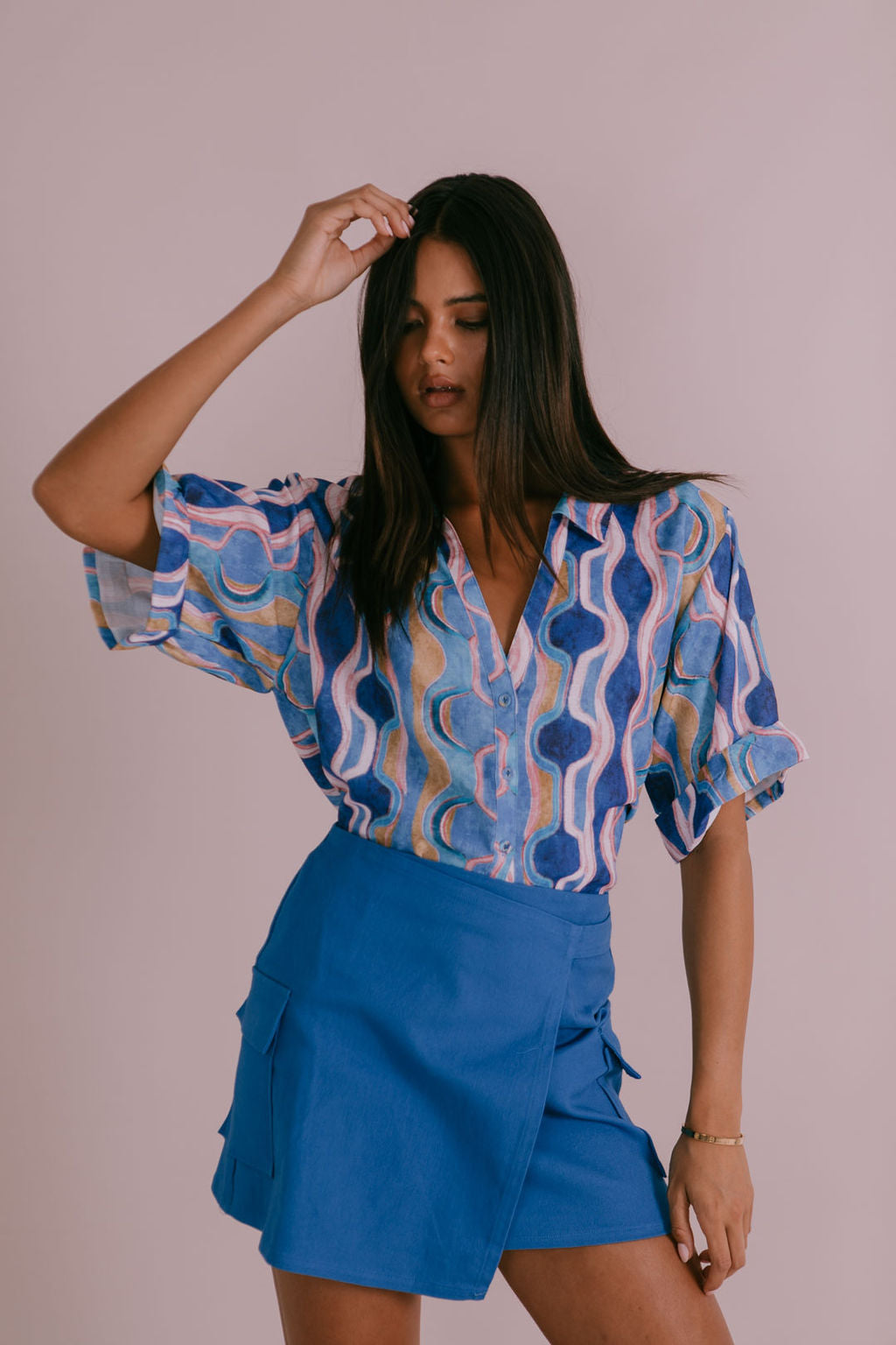 Valtos Mini Skirt - Cobalt Blue