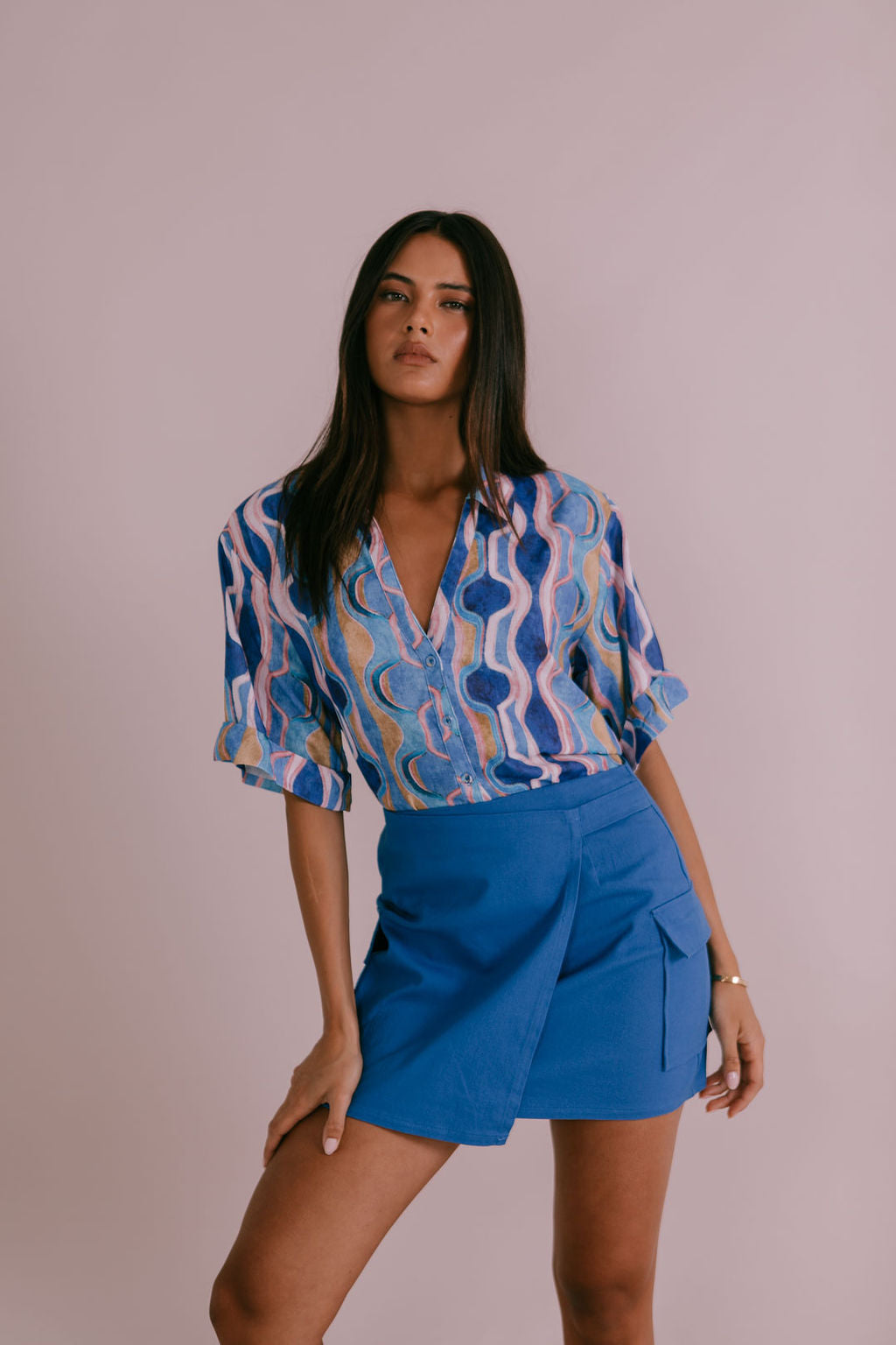 Valtos Mini Skirt - Cobalt Blue