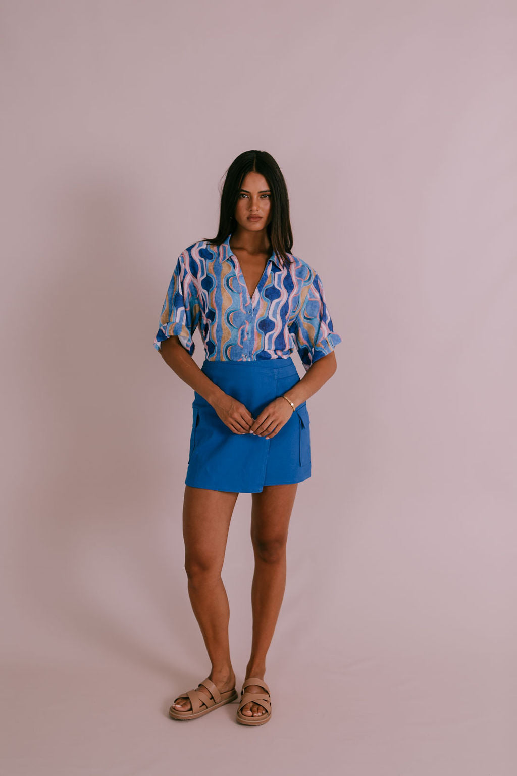 Valtos Mini Skirt - Cobalt Blue