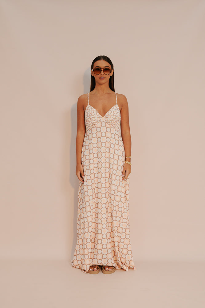 Aries Maxi Dress - Sienna Tile Print