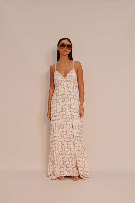 Aries Maxi Dress - Sienna Tile Print