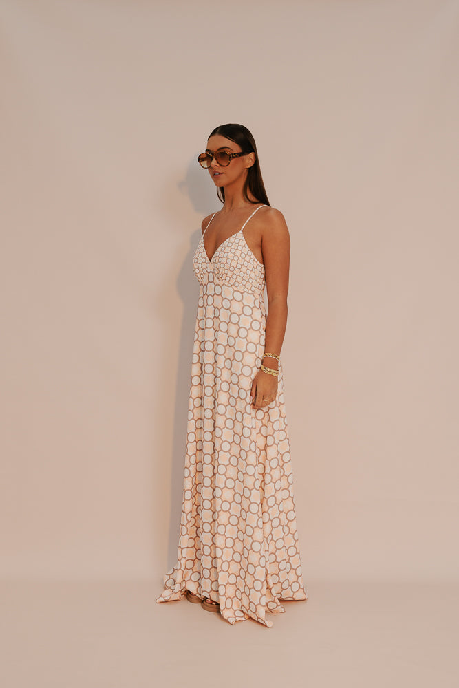 Aries Maxi Dress - Sienna Tile Print
