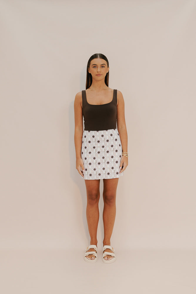 Daintree Mini Skirt - Sable Print