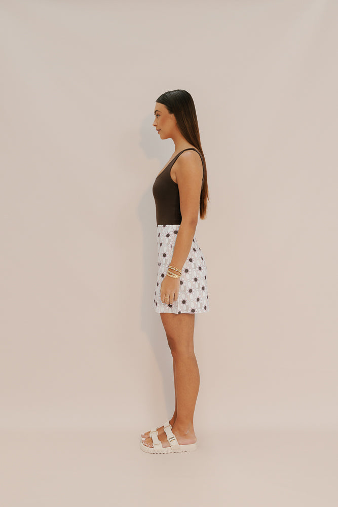 Daintree Mini Skirt - Sable Print