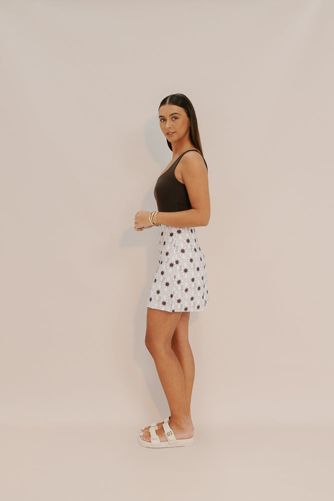 Daintree Mini Skirt - Sable Print