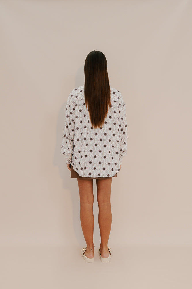 Heron Shirt - Sable Print