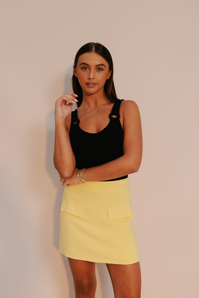 Matisse Mini Skirt - Lemon