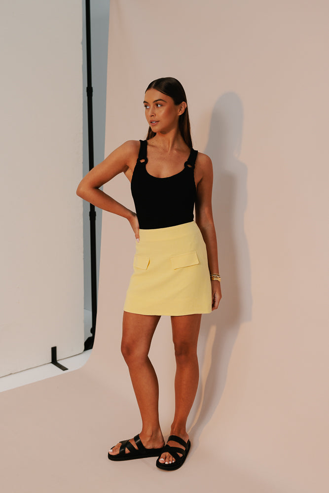 Matisse Mini Skirt - Lemon