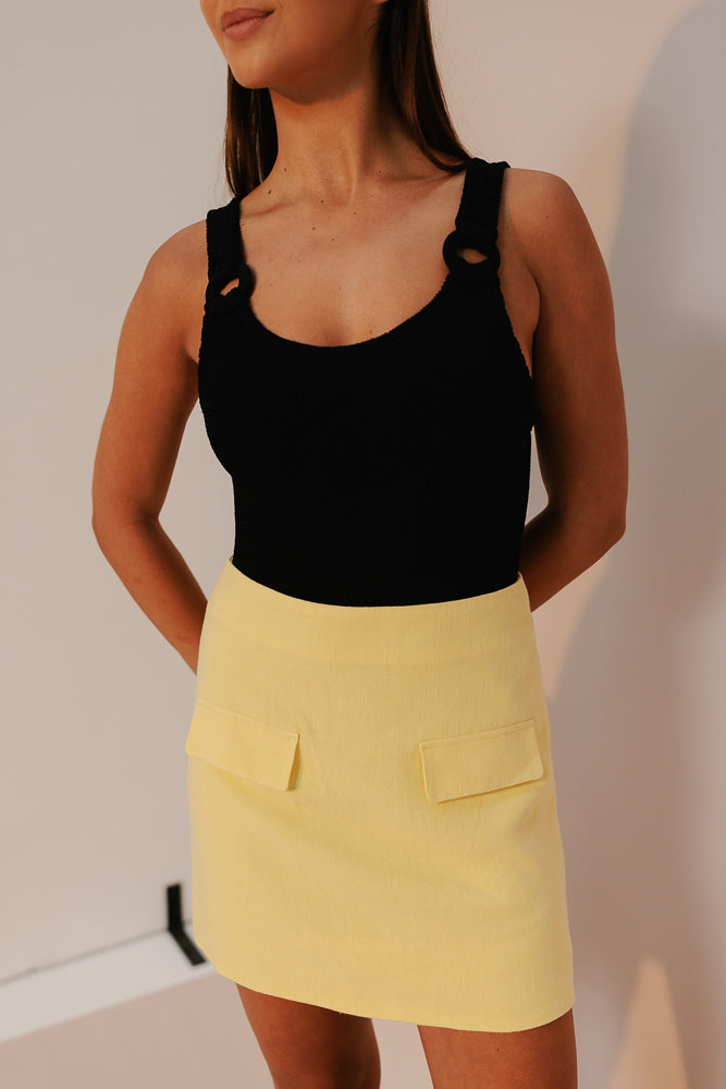 Matisse Mini Skirt - Lemon