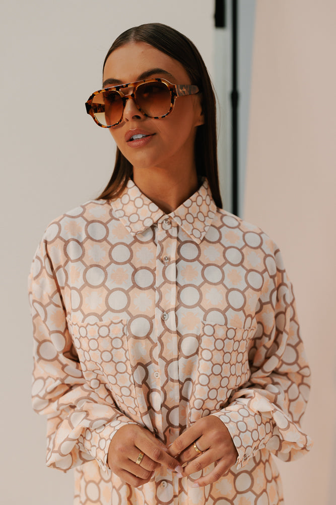 Pisces Shirt - Sienna Tile Print