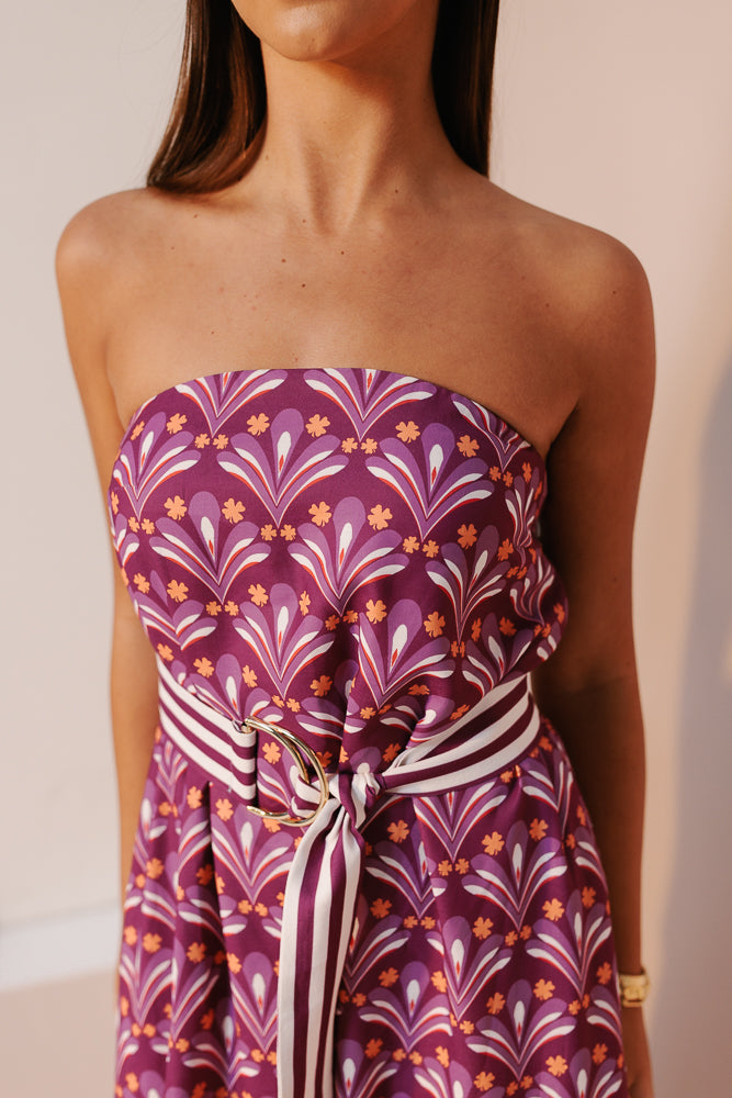 Renoir Maxi Dress - Bloom Plum Print