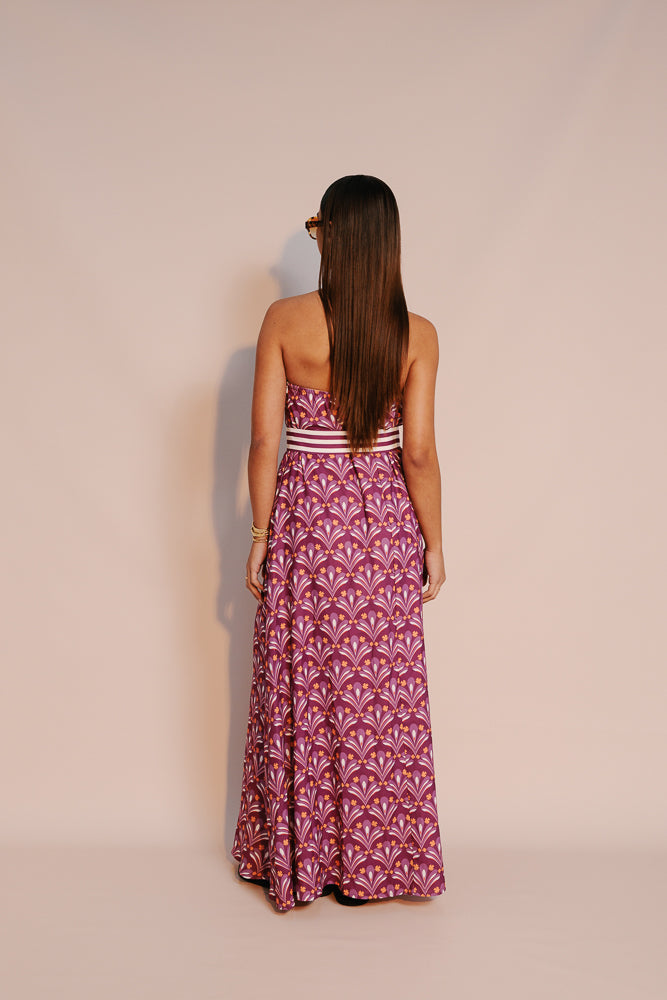 Renoir Maxi Dress - Bloom Plum Print