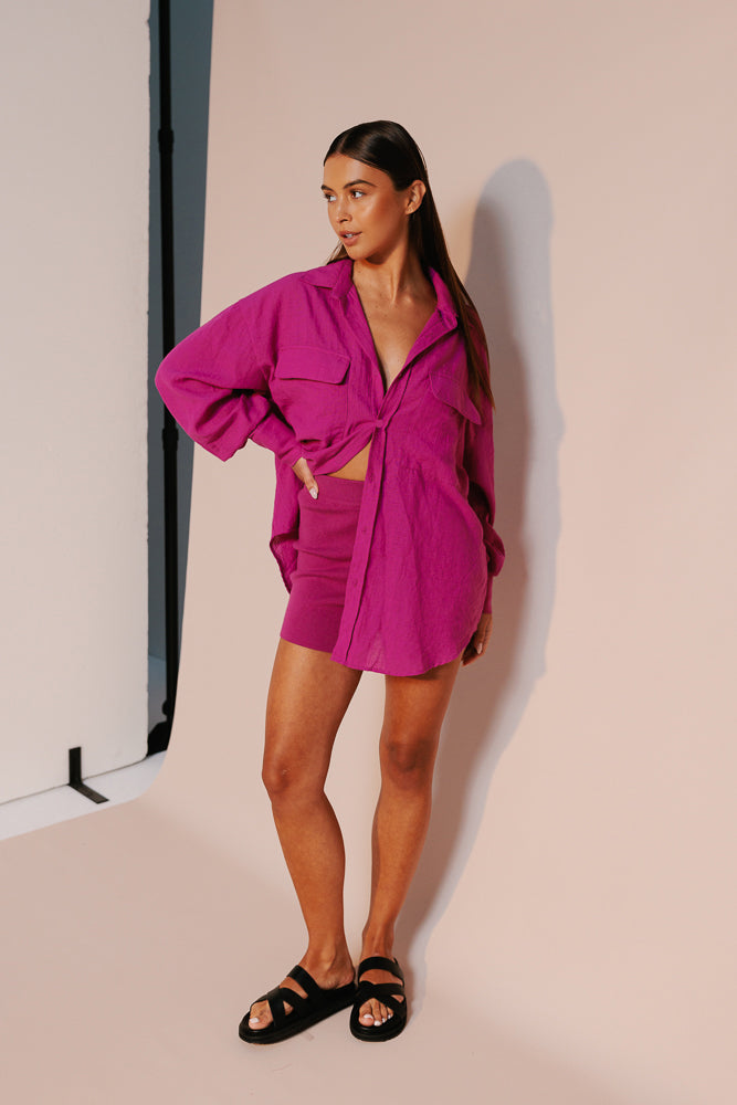 Rosette Shirt - Magenta