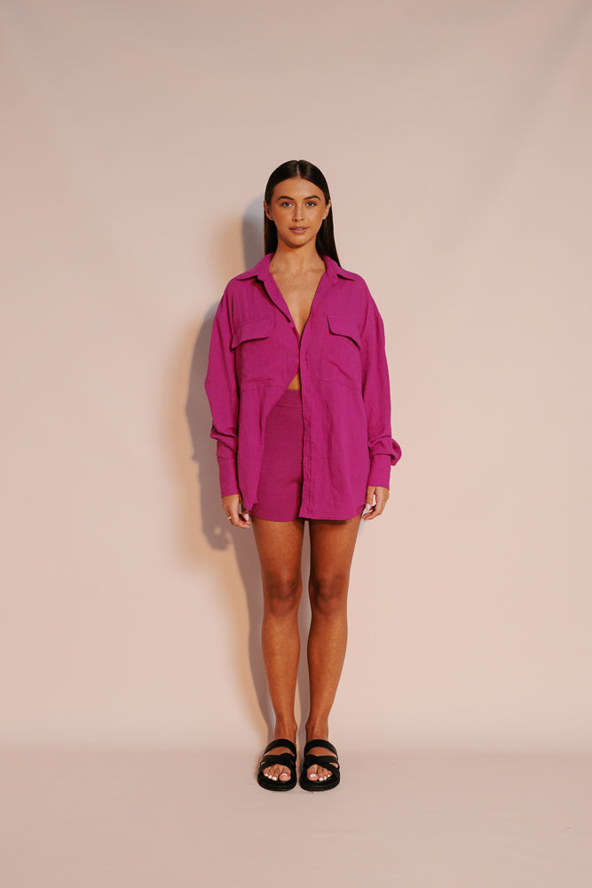 Rosette Shirt - Magenta