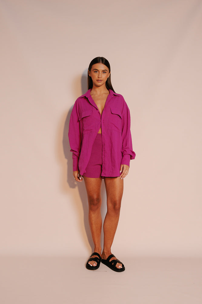 Rosette Shirt - Magenta