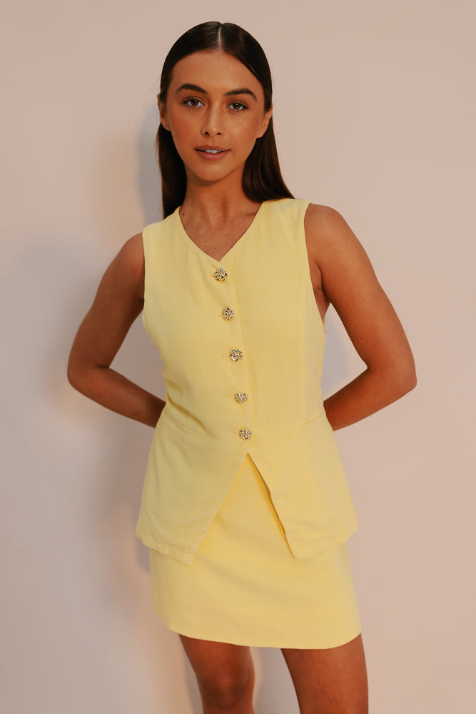 Matisse Mini Skirt - Lemon