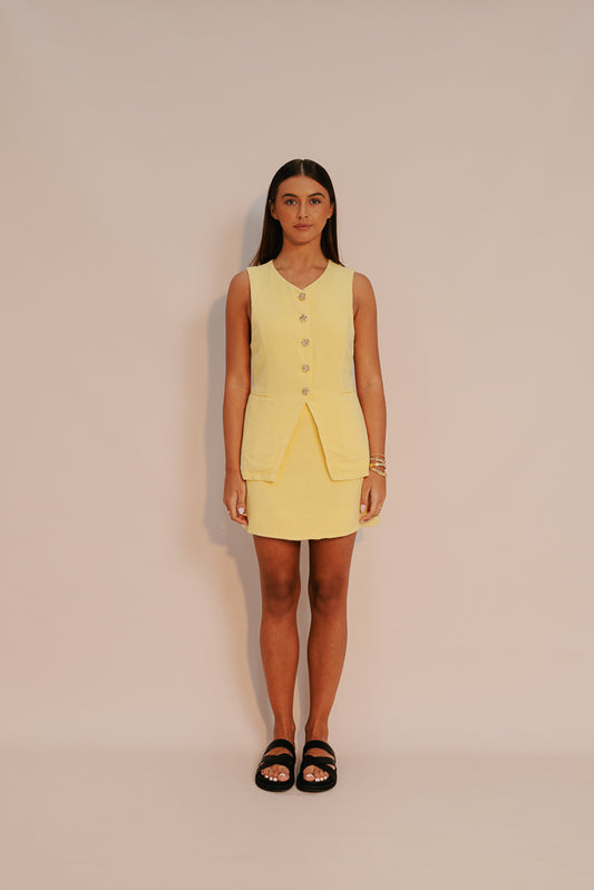 Matisse Mini Skirt - Lemon