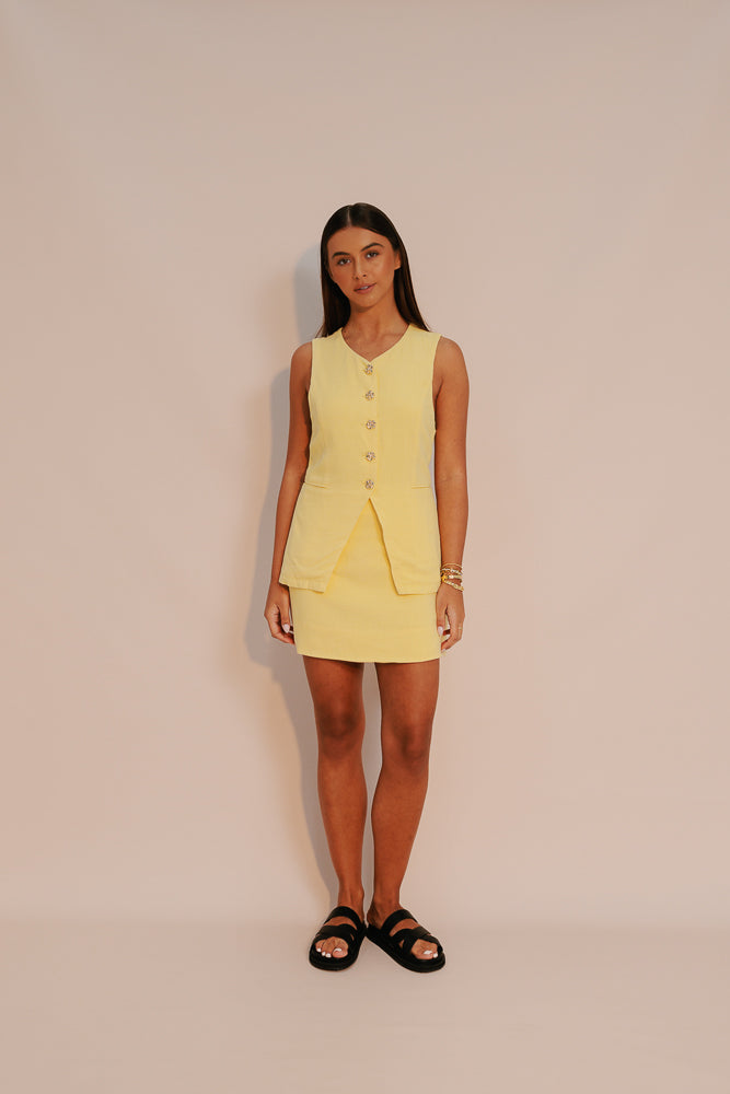 Matisse Mini Skirt - Lemon