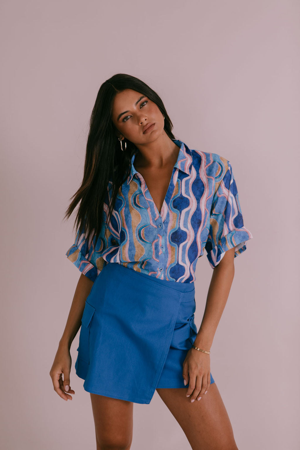 Valtos Mini Skirt - Cobalt Blue