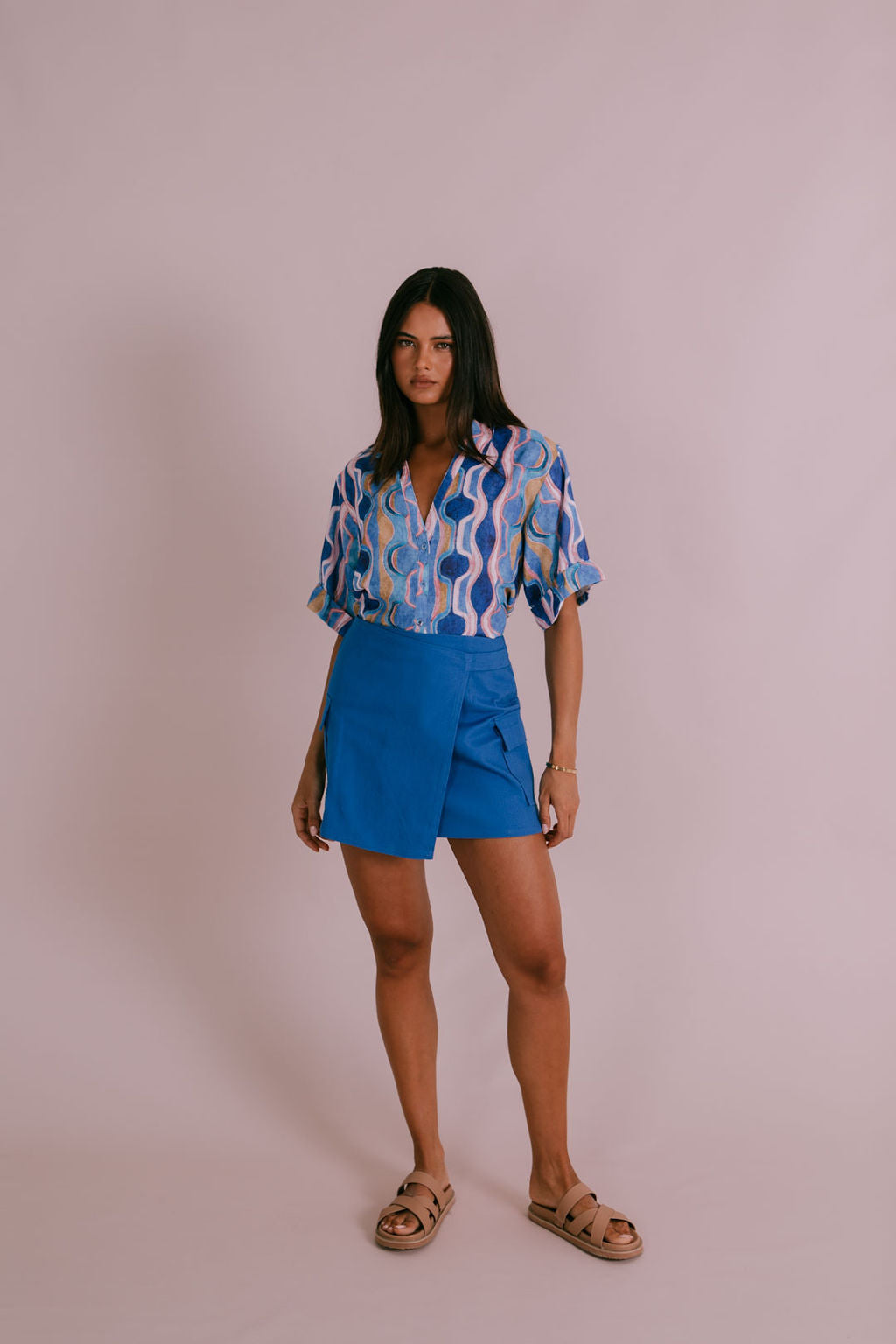 Valtos Mini Skirt - Cobalt Blue