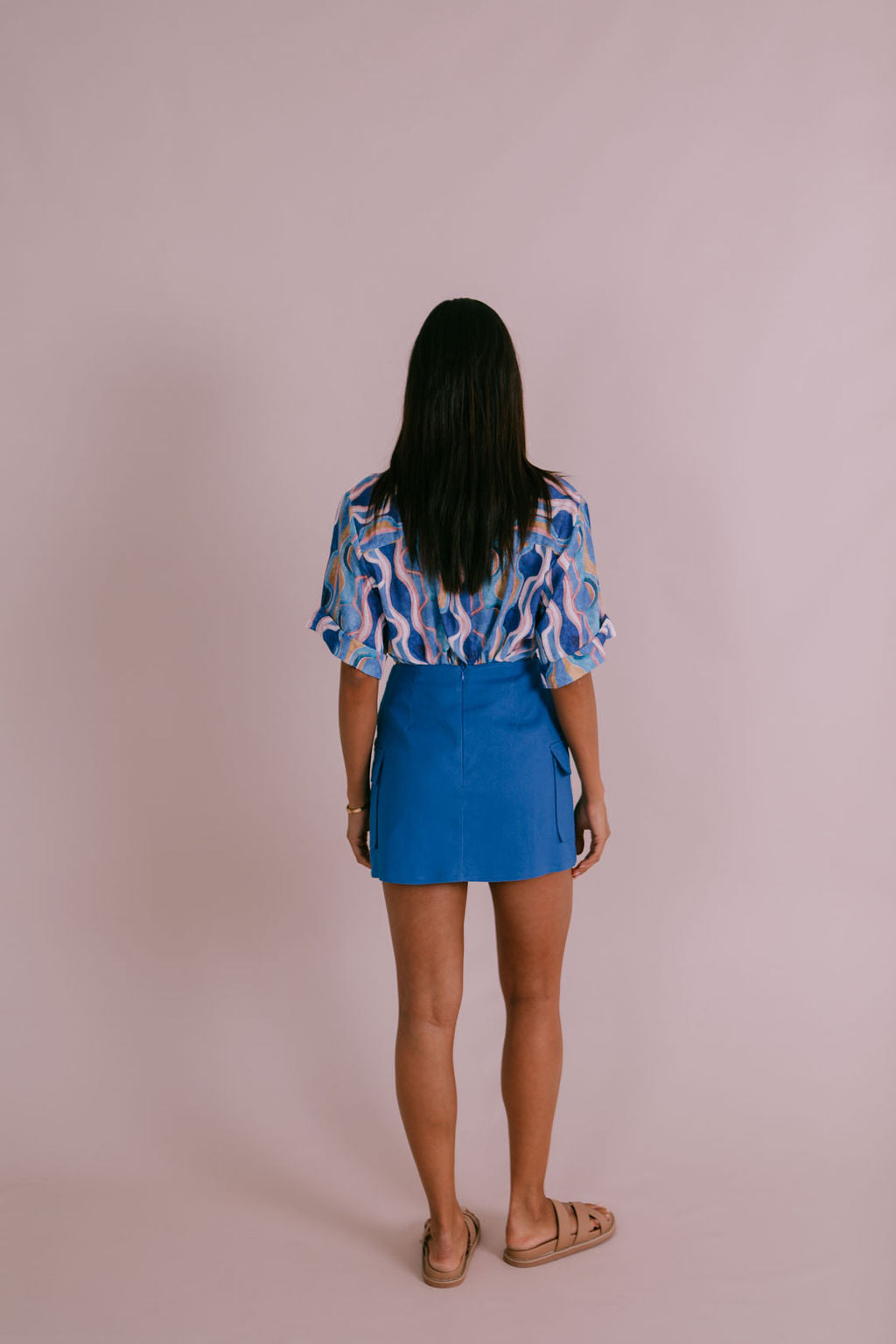 Valtos Mini Skirt - Cobalt Blue