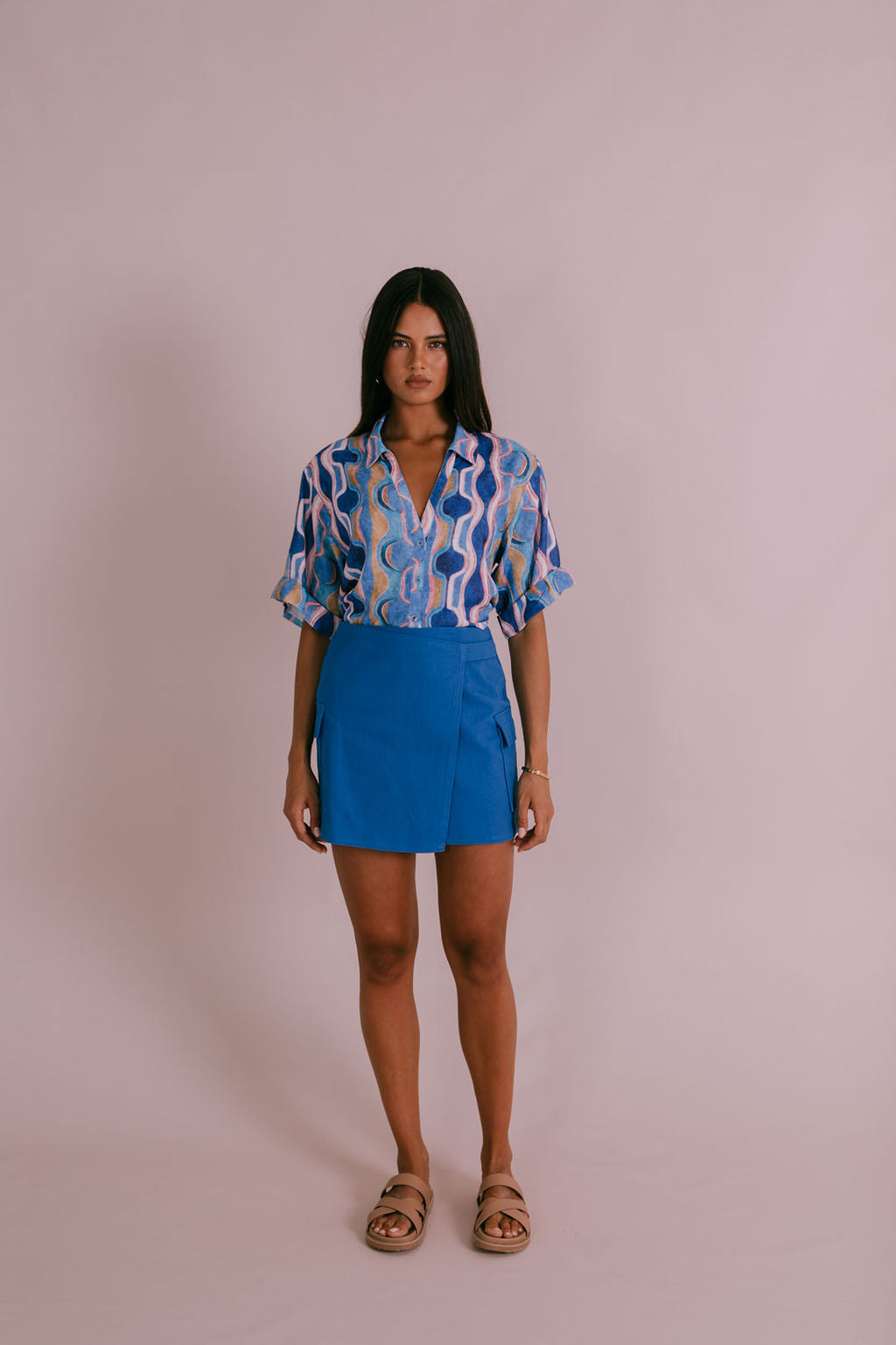 Valtos Mini Skirt - Cobalt Blue