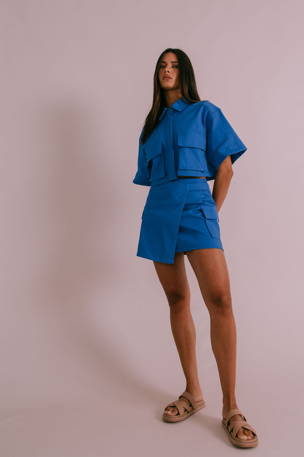 Valtos Mini Skirt - Cobalt Blue