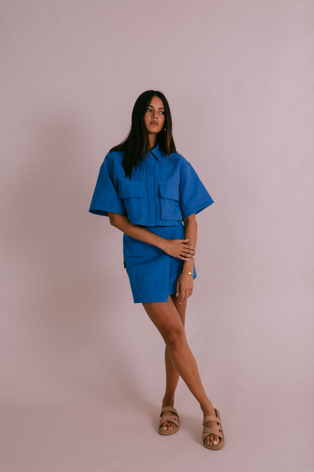 Valtos Mini Skirt - Cobalt Blue